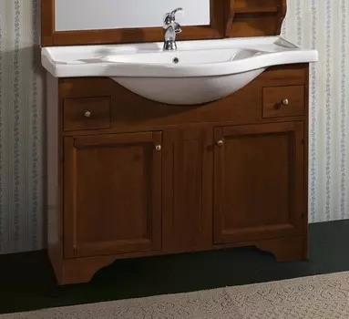 Тумба с раковиной в отделке Орех Bagno Piu Seviglia 105 (2 ящика / 2 дверцы)