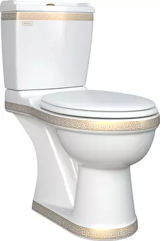 Унитаз-компакт Della Antler Super Plus версаче золото, с микролифтом