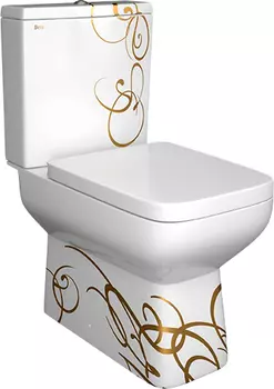 Унитаз-компакт Della Quattro Via Super Plus джаз золото