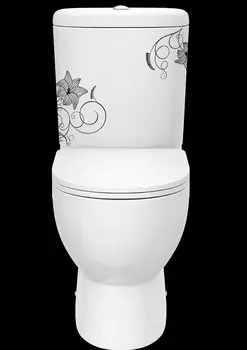Унитаз-компакт Sanita luxe Art Flora с микролифтом