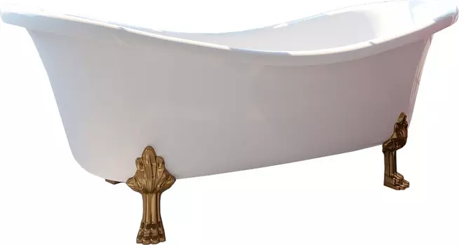 Ванна из искусственного камня Фэма Габриэлла 2 белая, цветные ножки