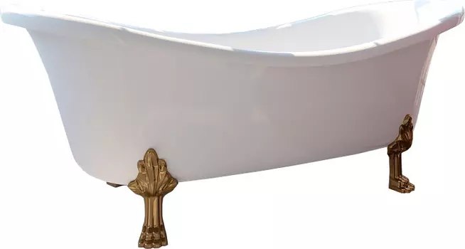 Ванна из искусственного камня Фэма Габриэлла 2 белая, ножки золото