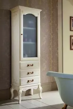 Высокая колонна с тремя ящиками в отделке Венецианская патина Bagno Piu Versailles