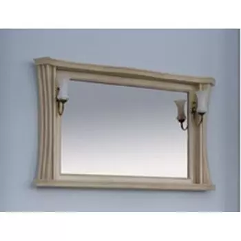 Зеркало Аллигатор Классик 125 в раме, бежевый