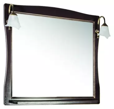 Зеркало ASB-Woodline Модена 85 орех с золотой патиной массив ясеня