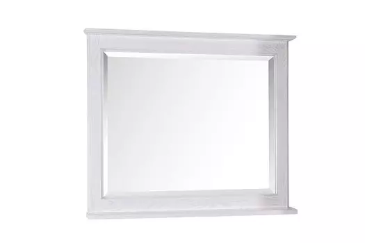 Зеркало ASB-Woodline Прато 100 белое, патина серебро