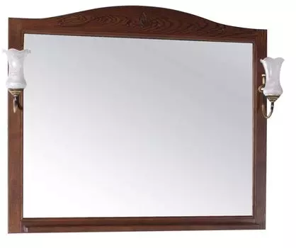 Зеркало ASB-Woodline Салерно 105 со светильниками, орех антикварный