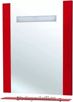 Зеркало Bellezza Берта 60 с полкой, красный