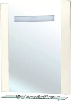 Зеркало Bellezza Берта 75 с полкой, бежевый