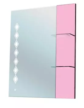 Зеркало Bellezza Глория Гласс 75, розовый