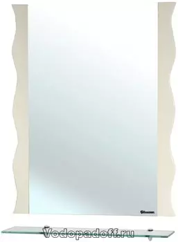 Зеркало Bellezza Мари 60 волна, бежевый