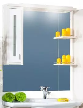 Зеркало Бриклаер Бали 90 светлая лиственница/белый глянец