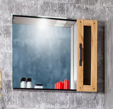 Зеркало Бриклаер Лофт 65 Метрополитен грей со шкафчиком