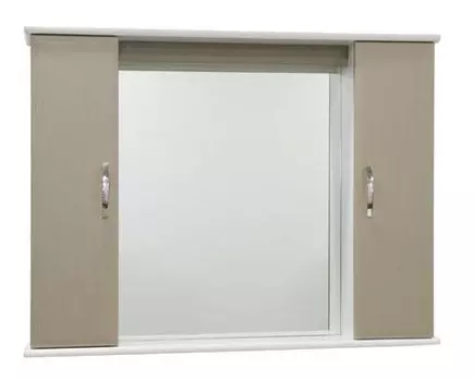 Зеркало для ванной 105 см с освещением 1.33, дуб