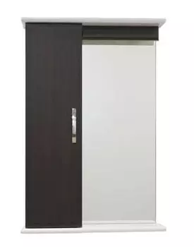 Зеркало для ванной 55 1.33 с освещением, венге