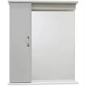 Зеркало для ванной 65 см с освещением 1.33, белый