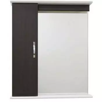 Зеркало для ванной 65 см с освещением 1.33, венге