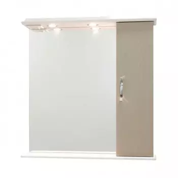 Зеркало для ванной 75 1.5, дуб