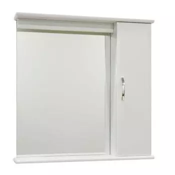 Зеркало для ванной 75 см без освещения 1.33, белый