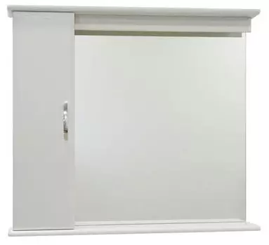 Зеркало для ванной 85 см без освещения 1.33, белый