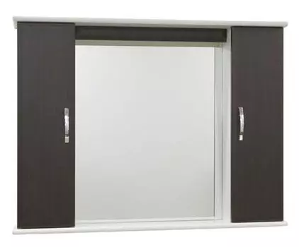 Зеркало для ванной 95 см с освещением 1.33, венге