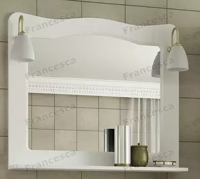 Зеркало Francesca Империя 90 белый полотно