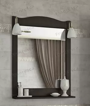 Зеркало Francesca Империя П 60 венге (полотно+светильники Изабель)