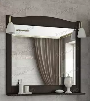 Зеркало Francesca Империя П 80 венге (полотно+светильники Изабель)