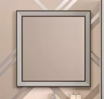 Зеркало Opadiris Карат 80, белый/серебро