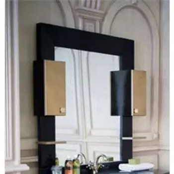 Зеркало-шкаф Аллигатор Квадро A 120, черный