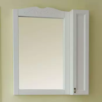 Зеркало-шкаф Аллигатор Милана 3 85, белый