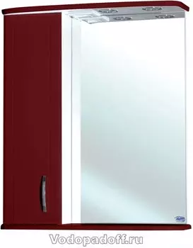 Зеркало-шкаф Bellezza Астра 60, бордовый
