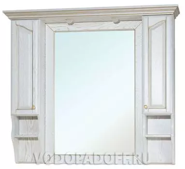 Зеркало-шкаф Bellezza Рим 120 два шкафчика, белый