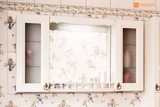 Зеркало-шкаф Бриклаер Кантри 125 Бежевый дуб прованс с балюстрадой