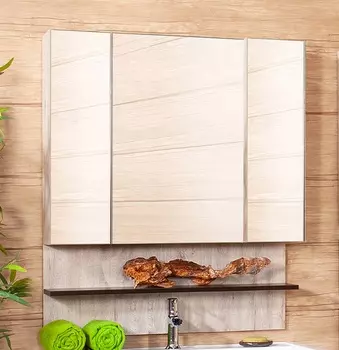 Зеркало-шкаф Бриклаер Карибы 100 Дуб кантри/венге