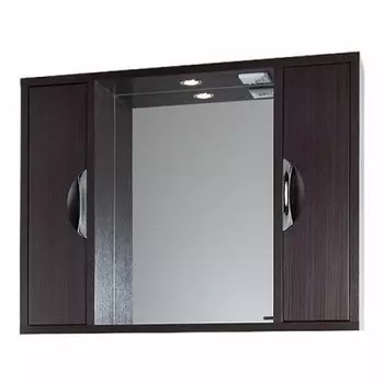 Зеркало шкаф для ванной 90 1.9, венге