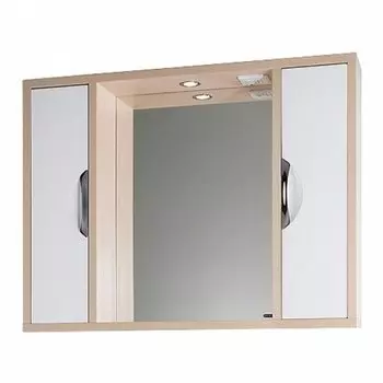 Зеркало шкаф для ванной 90 1.9, дуб/белый