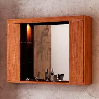 Зеркало-шкаф EcoGreen Эллис 85, коричневый