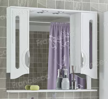 Зеркало-шкаф Francesca Инфинити 100 2С белый 2 шкафа