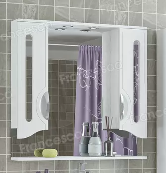 Зеркало-шкаф Francesca Инфинити 90 2С белый 2 шкафа