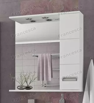 Зеркало-шкаф Francesca Кубо 70 2С белый