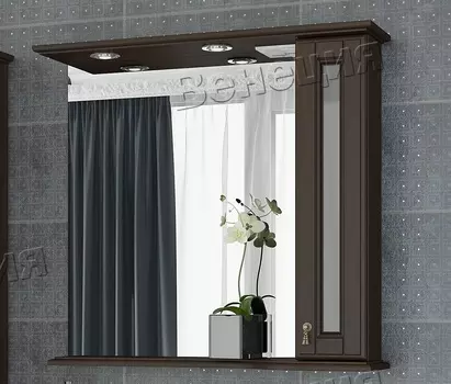 Зеркало-шкаф Венеция Виола 85 фасад стекло