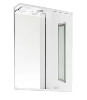 Зеркало-шкаф Vod-Ok Адам 55 (фасад стекло), белый