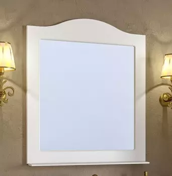 Зеркало Timo Ellen plus 80 M с полочкой, белый