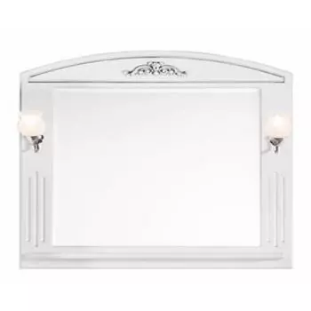 Зеркало Vod-ok Кармен 105, белый/серебро