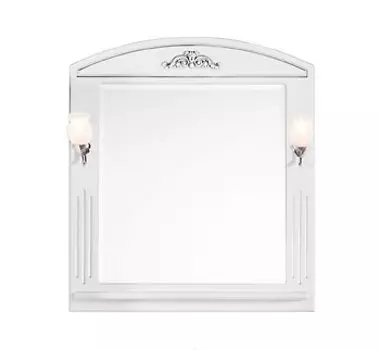 Зеркало Vod-ok Кармен 85, белый/серебро