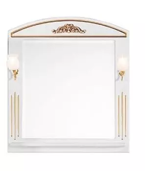 Зеркало Vod-ok Кармен 85, белый/золото