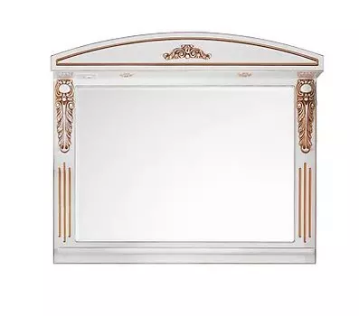 Зеркало Vod-ok Версаль 105, белый (патина: золото)