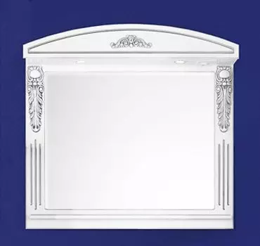 Зеркало Vod-ok Версаль 95, белый/серебро