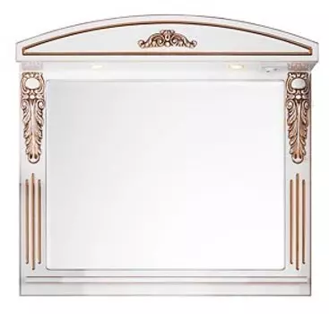 Зеркало Vod-ok Версаль 95, белый/золото